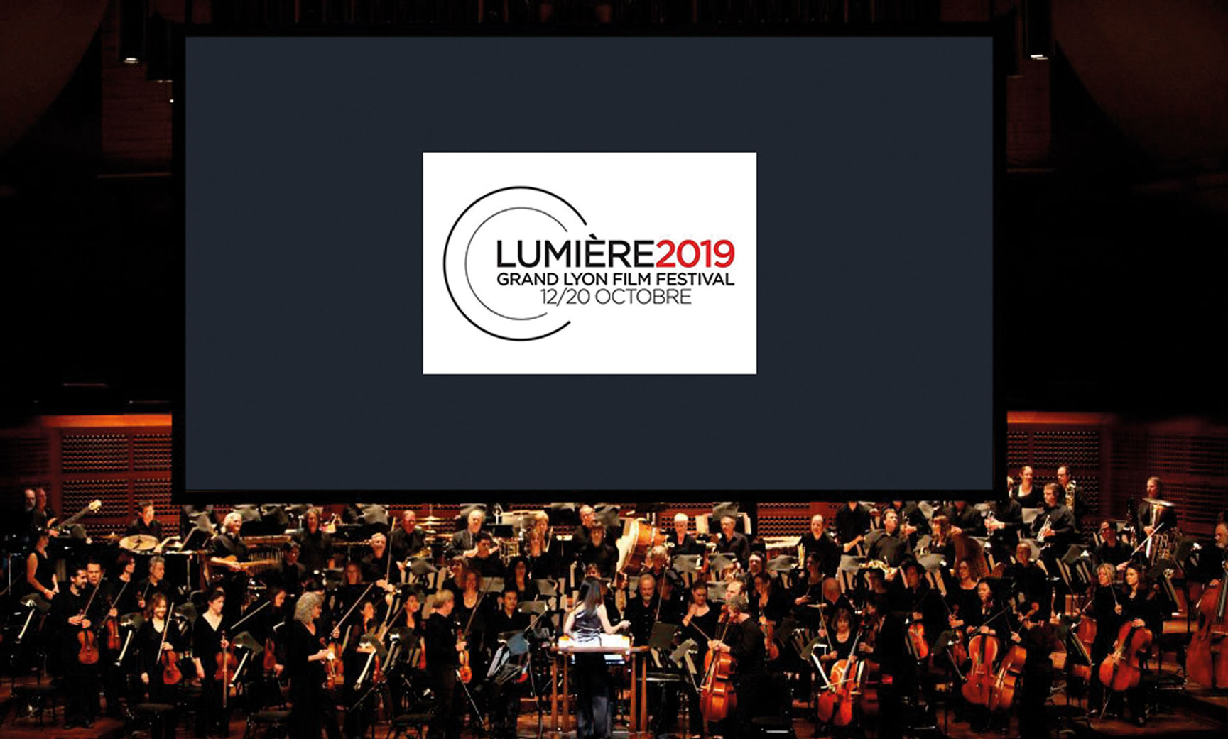 Festival Lumière 2019 écran cinéma orchestre