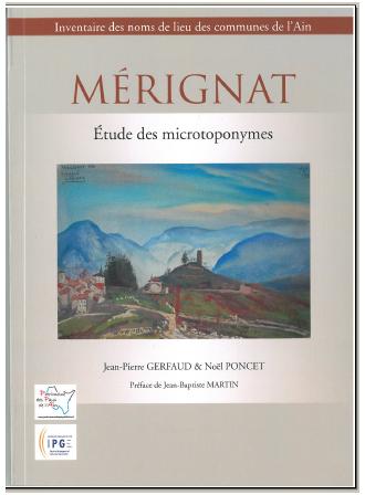 couverture - Mérignat, étude des microtoponymes - TOPORA - IGP