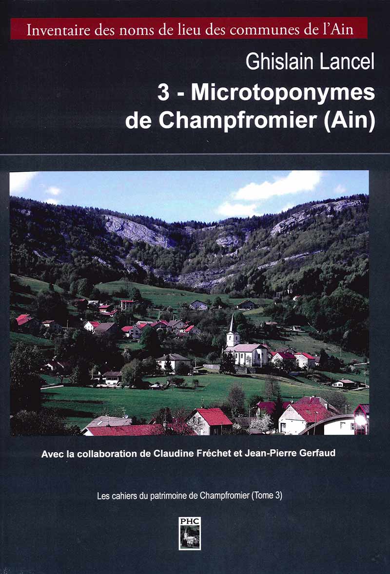 Microtoponymes de Champfromier (Ain) - publication - IPG