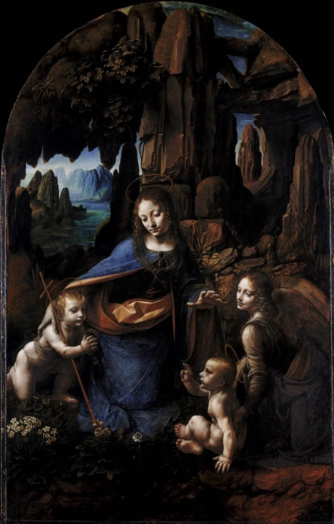 13. La Vierge aux Rochers. Leonard de Vinci