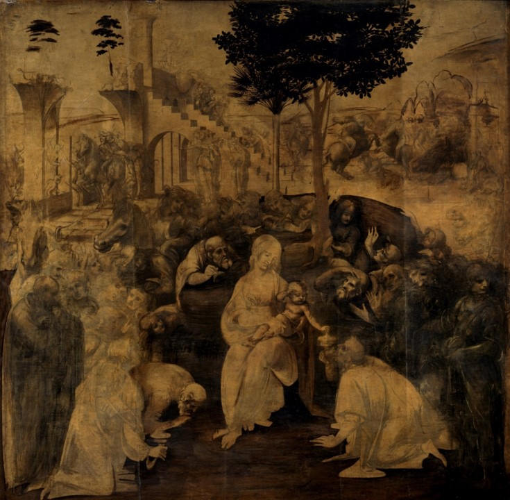 4. Adoration des Mages. Leonard de Vinci