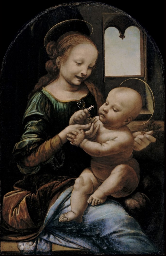 6. Vierge à l'Enfant (Madone Benois). Leonard de Vinci