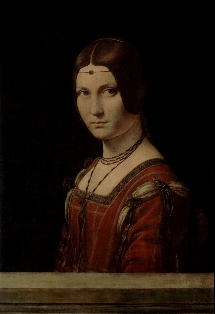 8. Portrait de femme (La Belle Ferronière). Leonard de Vinci