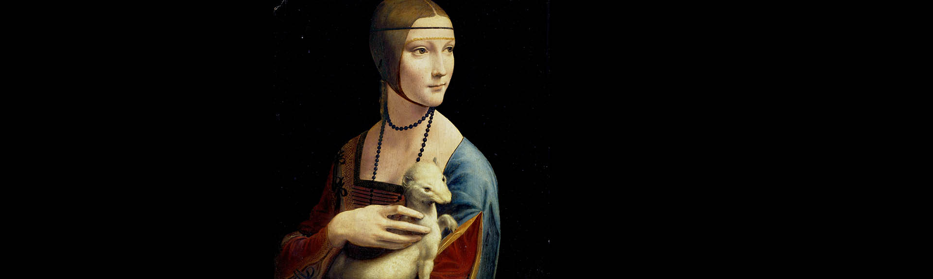 header représentant "La dame à l'hermine" de Léonard de Vinci