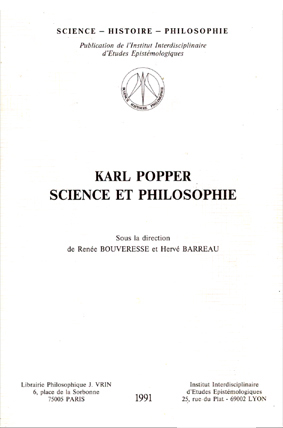 Couverture ouvrage Collection "Science Histoire Philosophie"