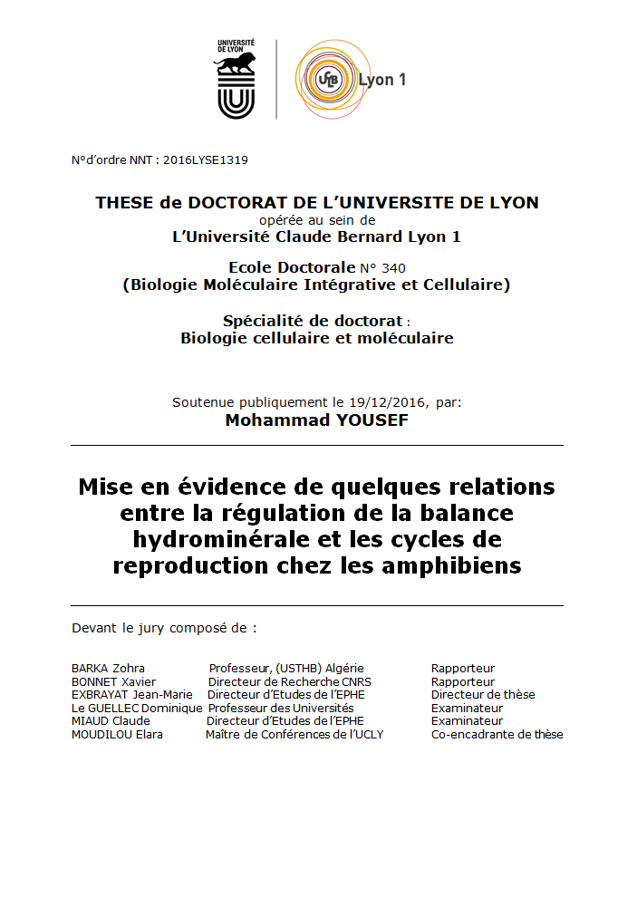 Couverture thèse Yousef Recherche en sciences