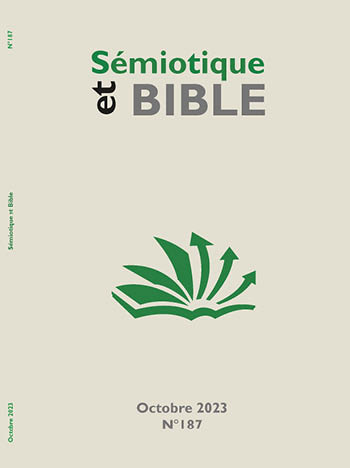 Couverture de la revue sémiotique et bible n° 187