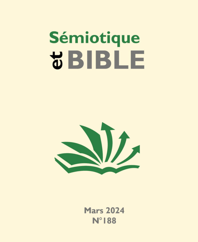 Couverture Sémiotique et bible n° 188