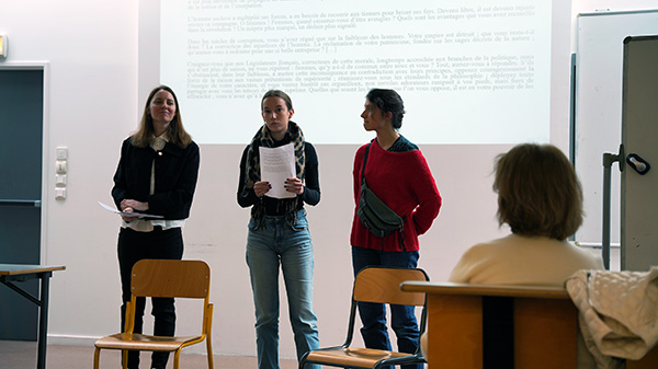 Atelier débat Olympe de Gouges à l'UCLy