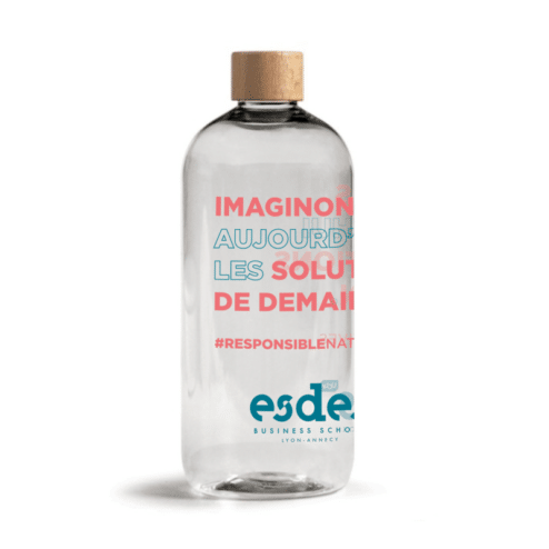 Gourde ESDES – Verre & Bouchon bois